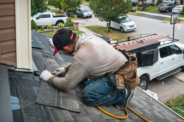 Professional Gutter Repair And Installation technician working in New Richmond, WI